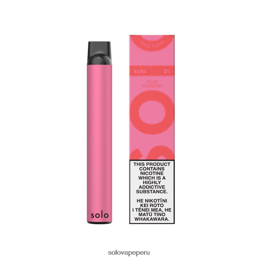 Solo vaporizador desechable frambuesa agria TR068413 | Vape Solo Sabores